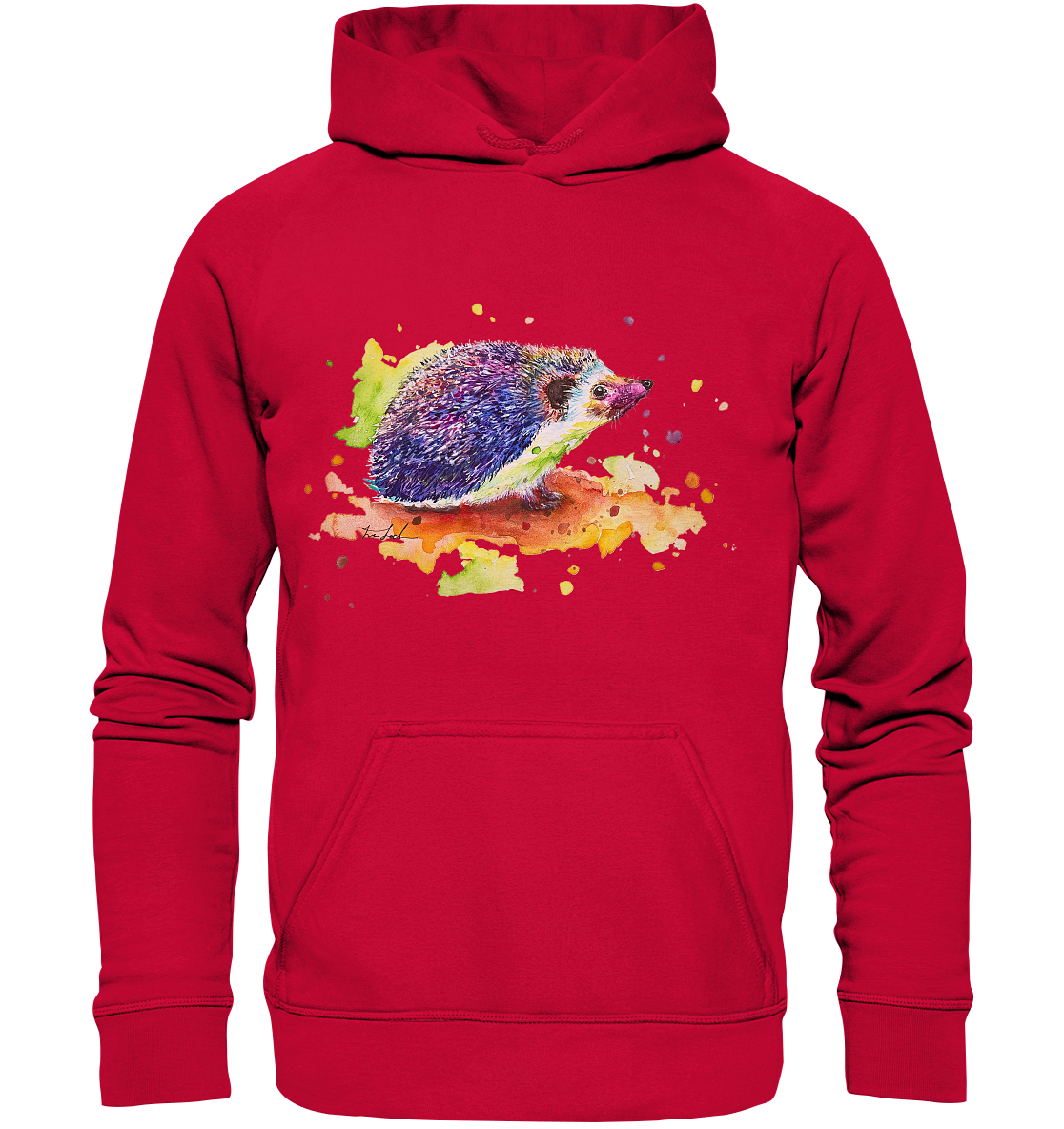 Motiv farbenfroher Igel - Basic Unisex Hoodie