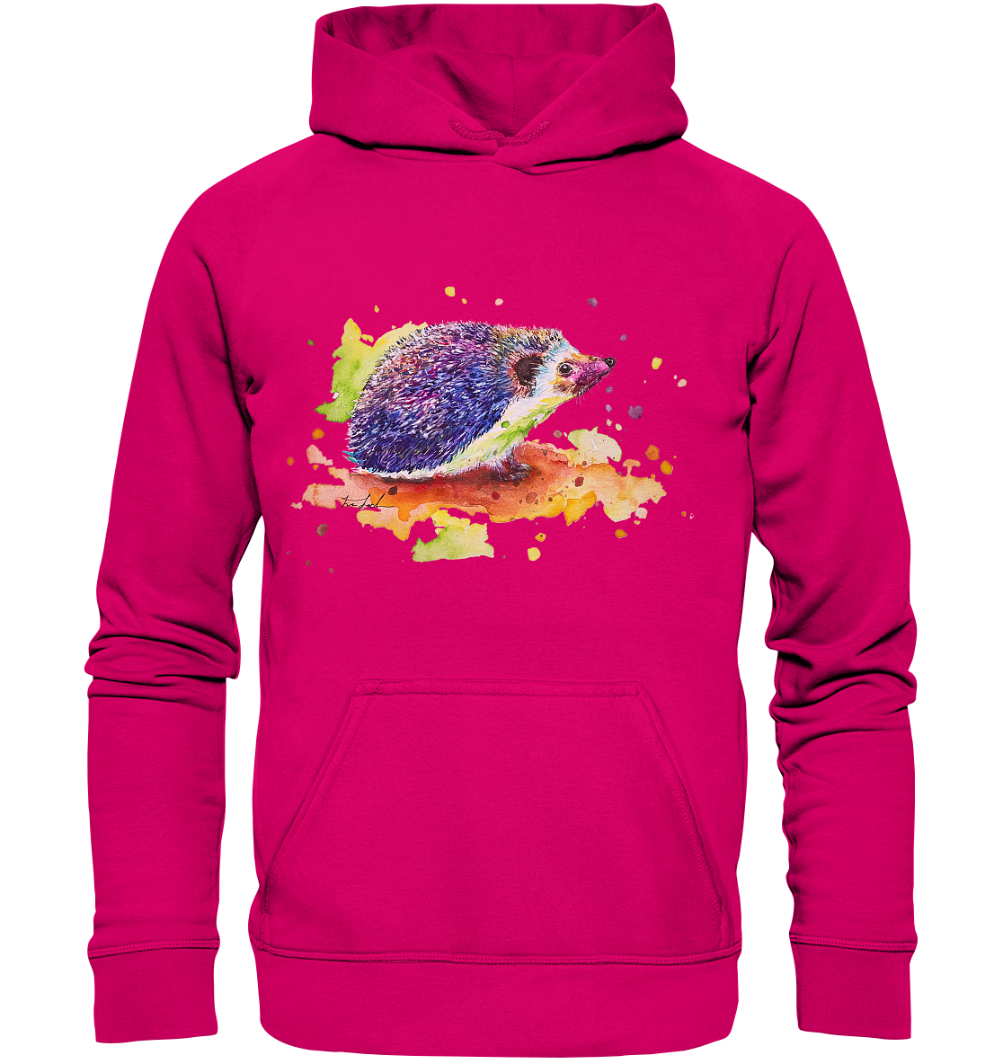 Motiv farbenfroher Igel - Basic Unisex Hoodie