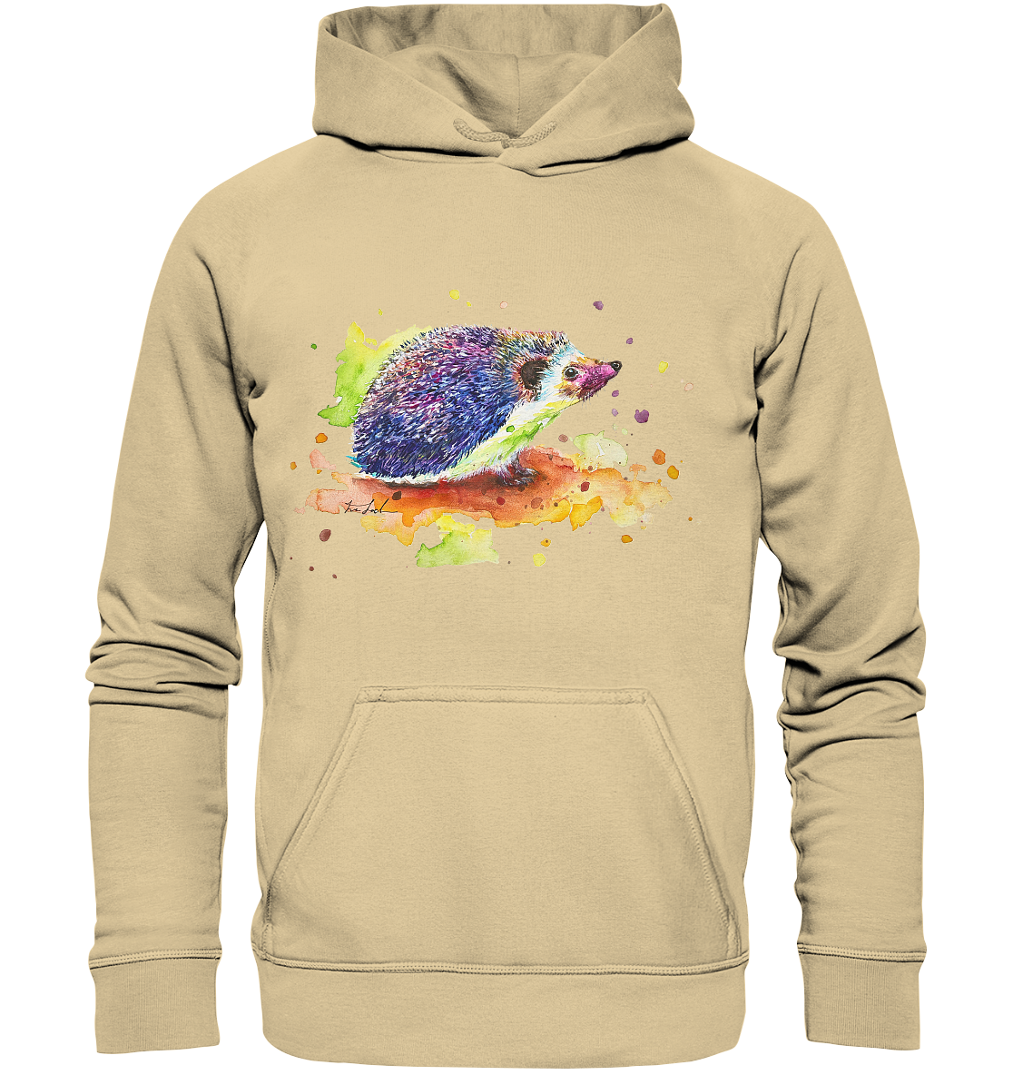 Motiv farbenfroher Igel - Basic Unisex Hoodie