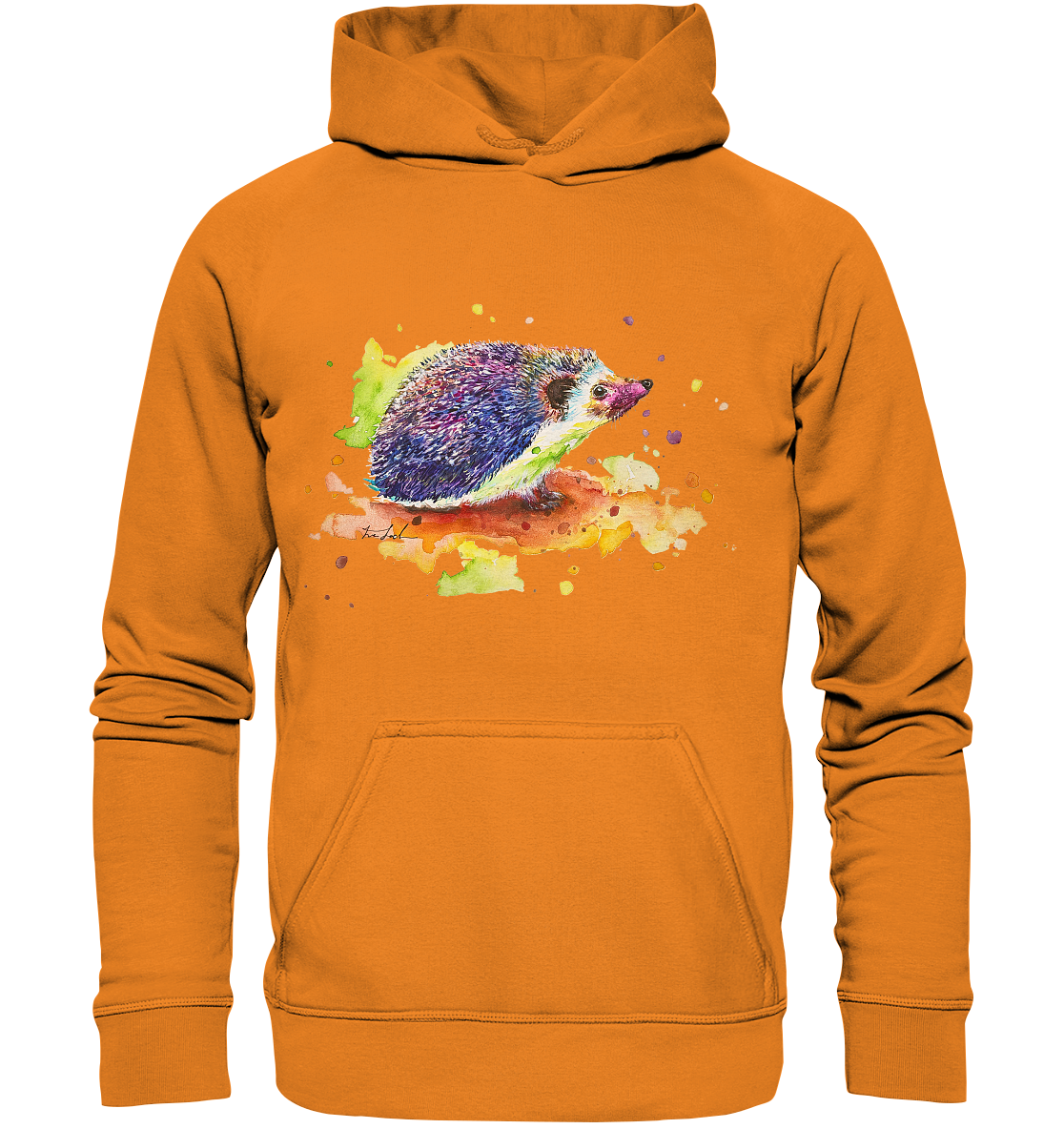 Motiv farbenfroher Igel - Basic Unisex Hoodie