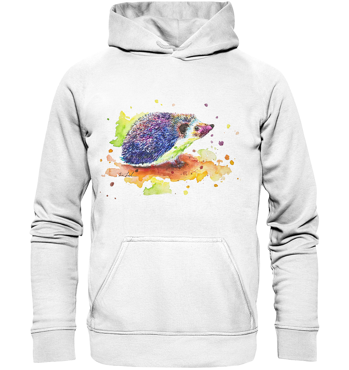 Motiv farbenfroher Igel - Basic Unisex Hoodie