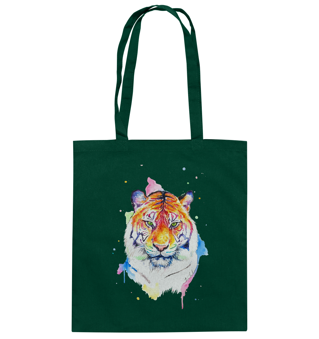 Bunter Tiger - Baumwolltasche