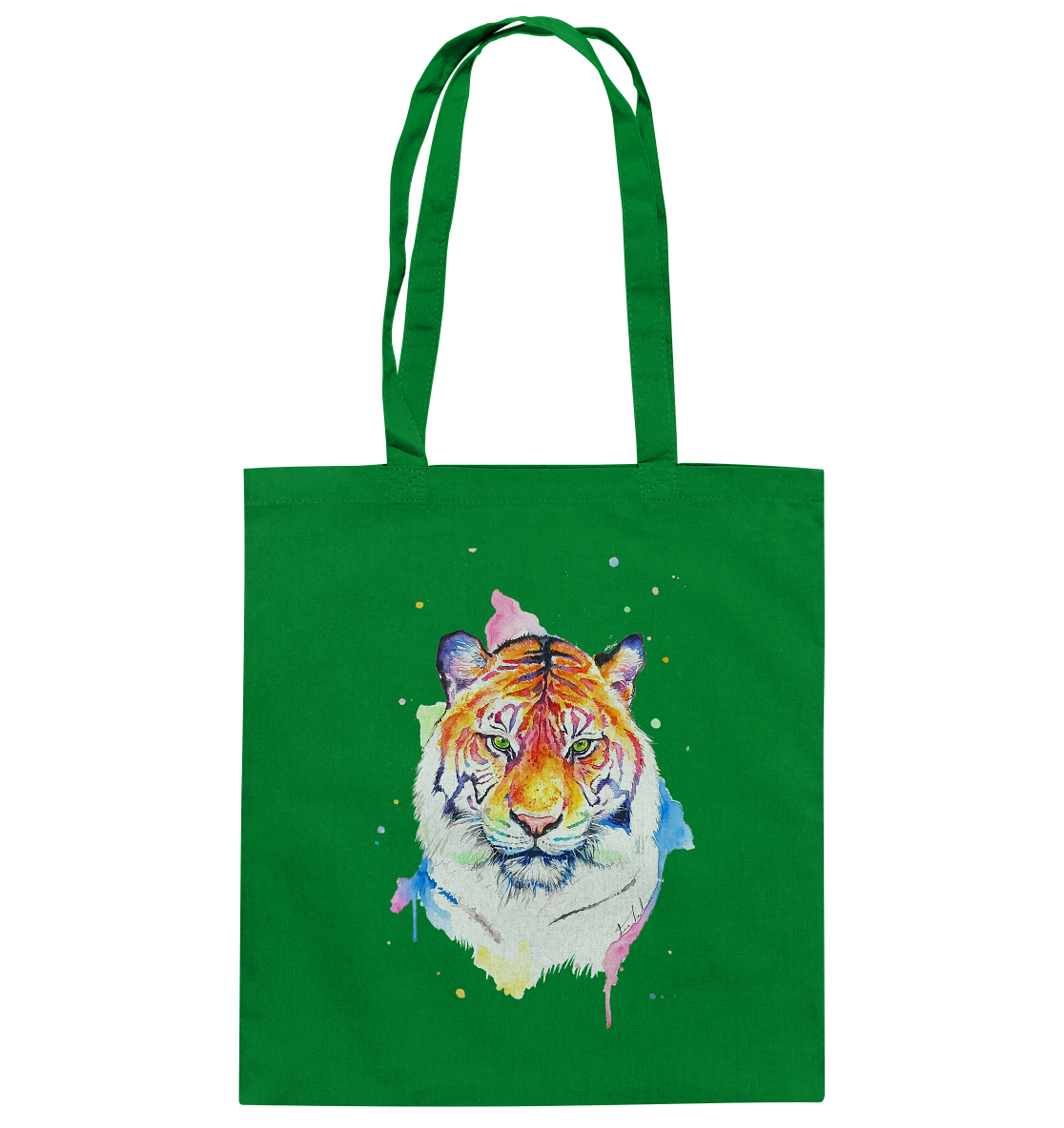 Bunter Tiger - Baumwolltasche