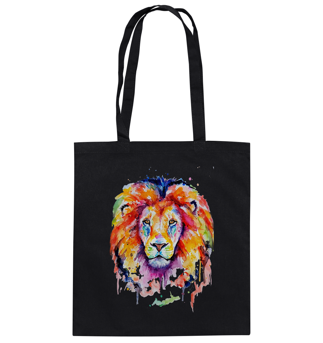 Bunter Löwe - Baumwolltasche