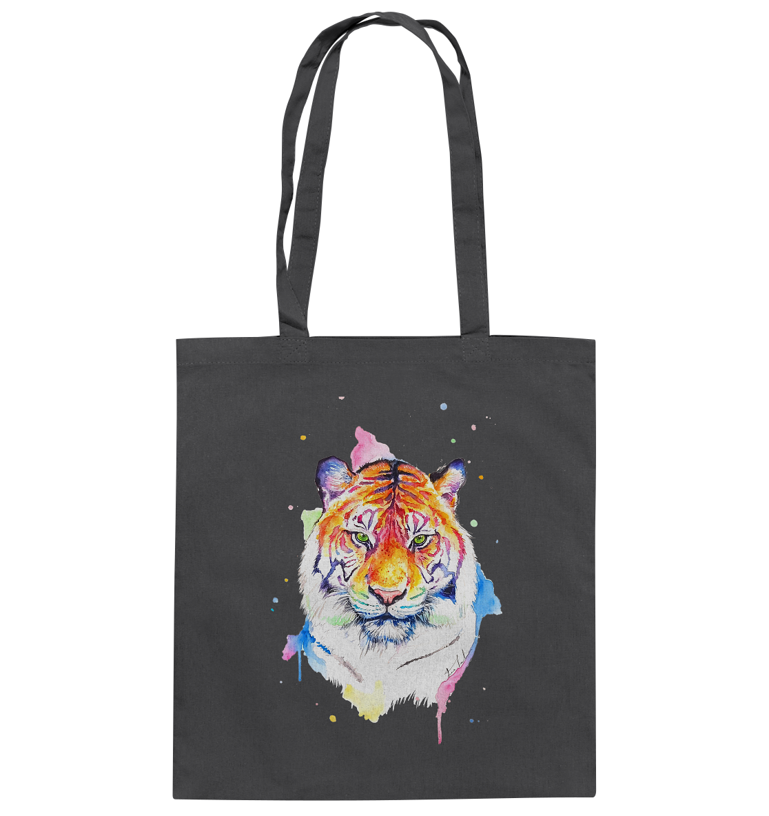 Bunter Tiger - Baumwolltasche