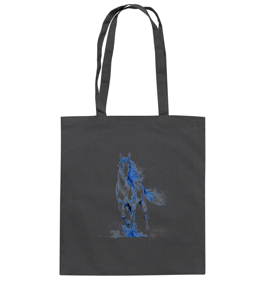 Blaues Einhorn - Baumwolltasche