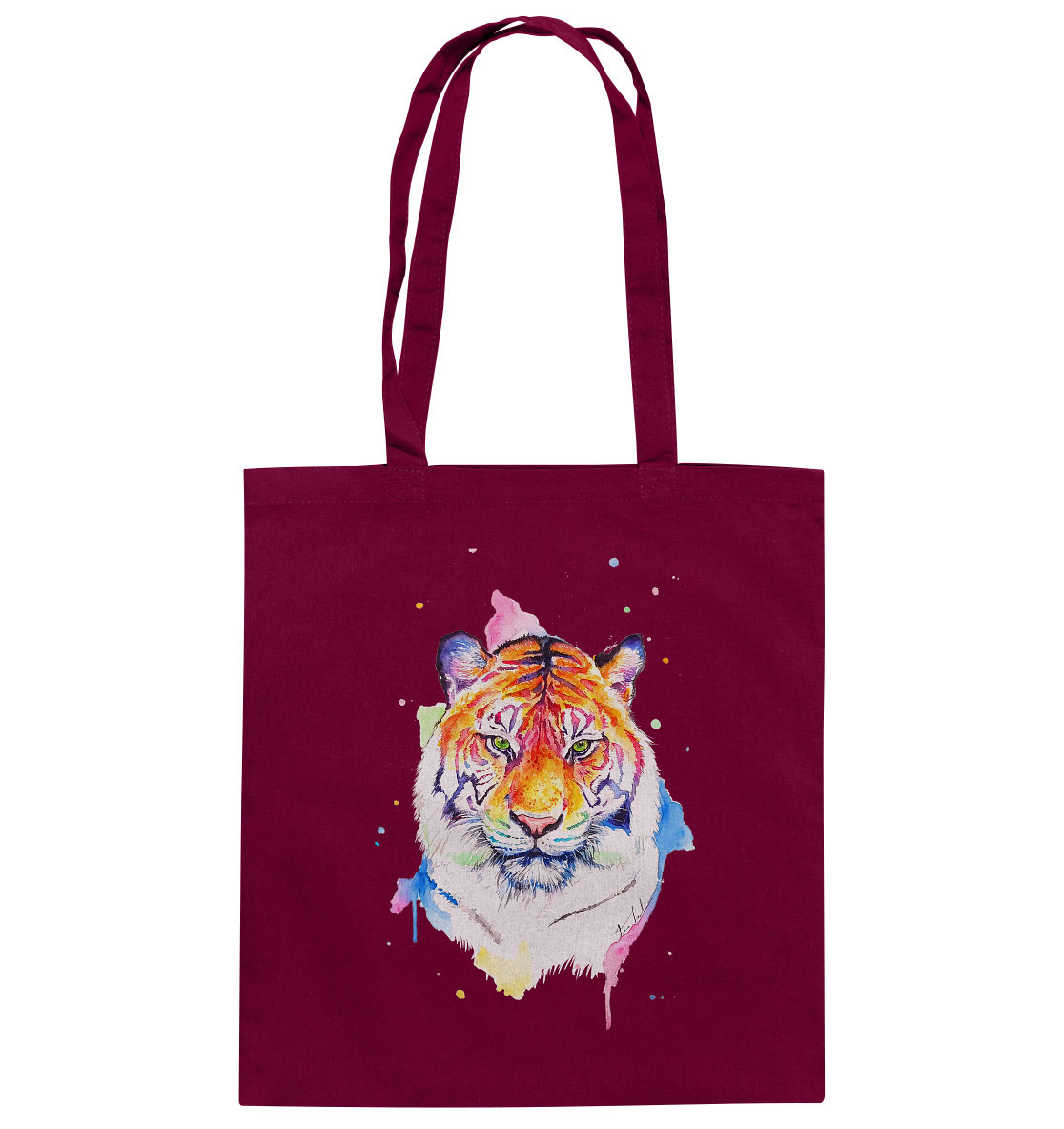 Bunter Tiger - Baumwolltasche