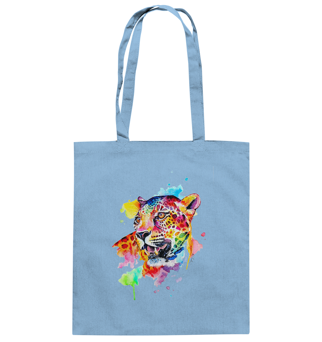 Bunter Leopard - Baumwolltasche