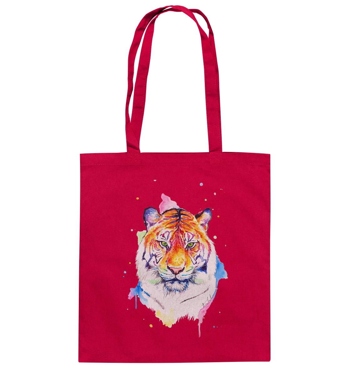 Bunter Tiger - Baumwolltasche