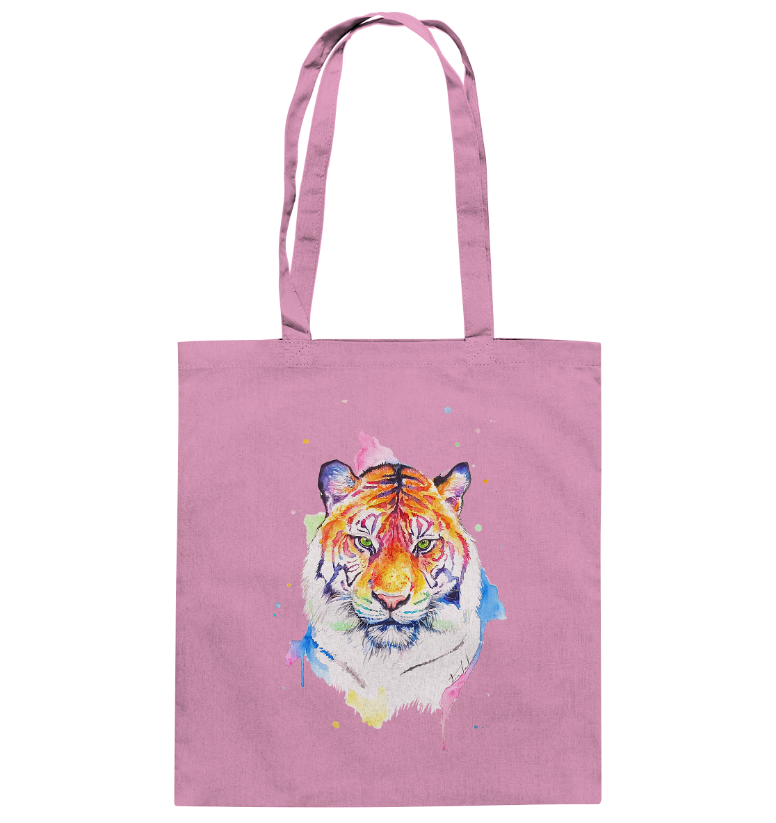 Bunter Tiger - Baumwolltasche