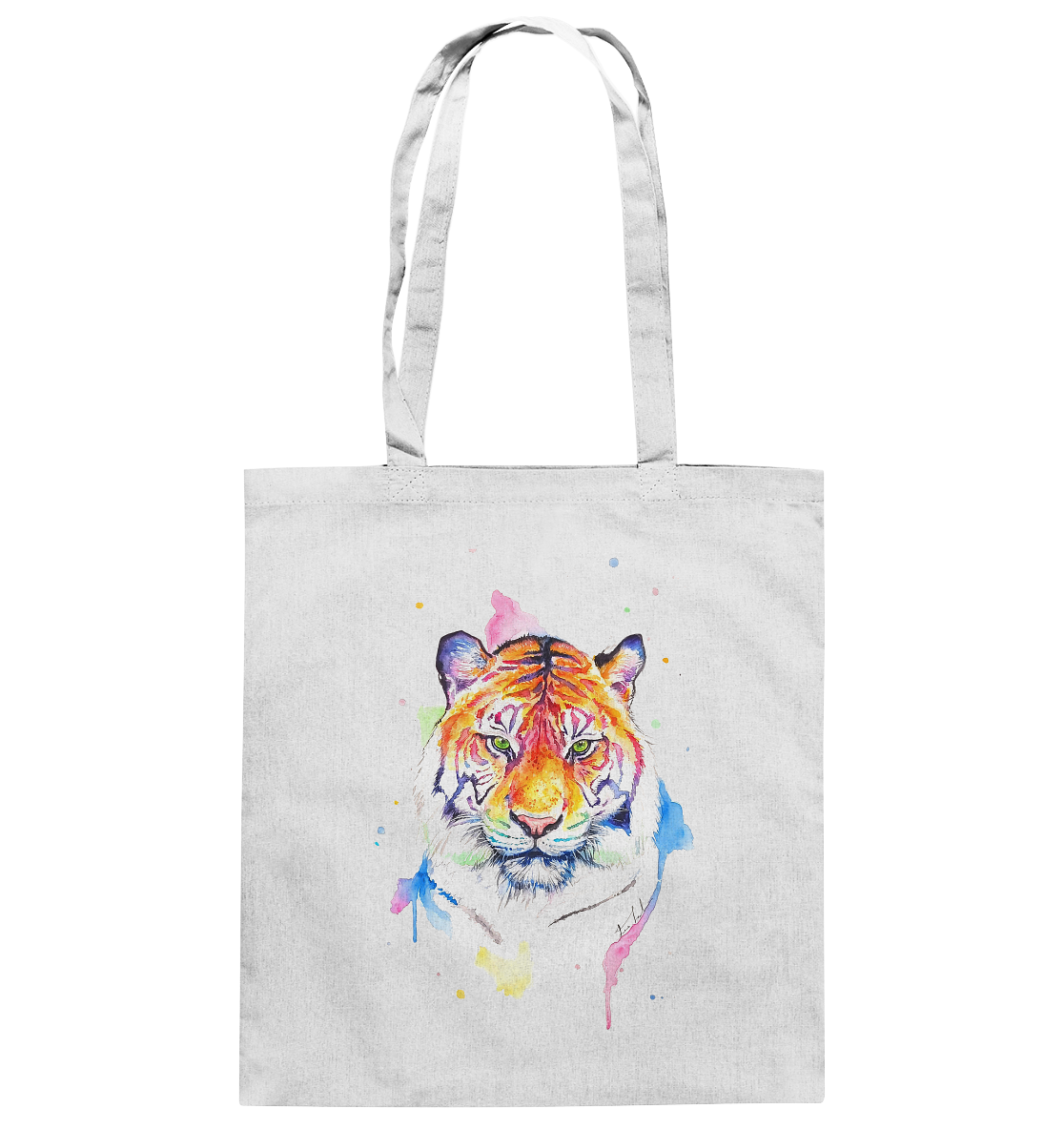 Bunter Tiger - Baumwolltasche