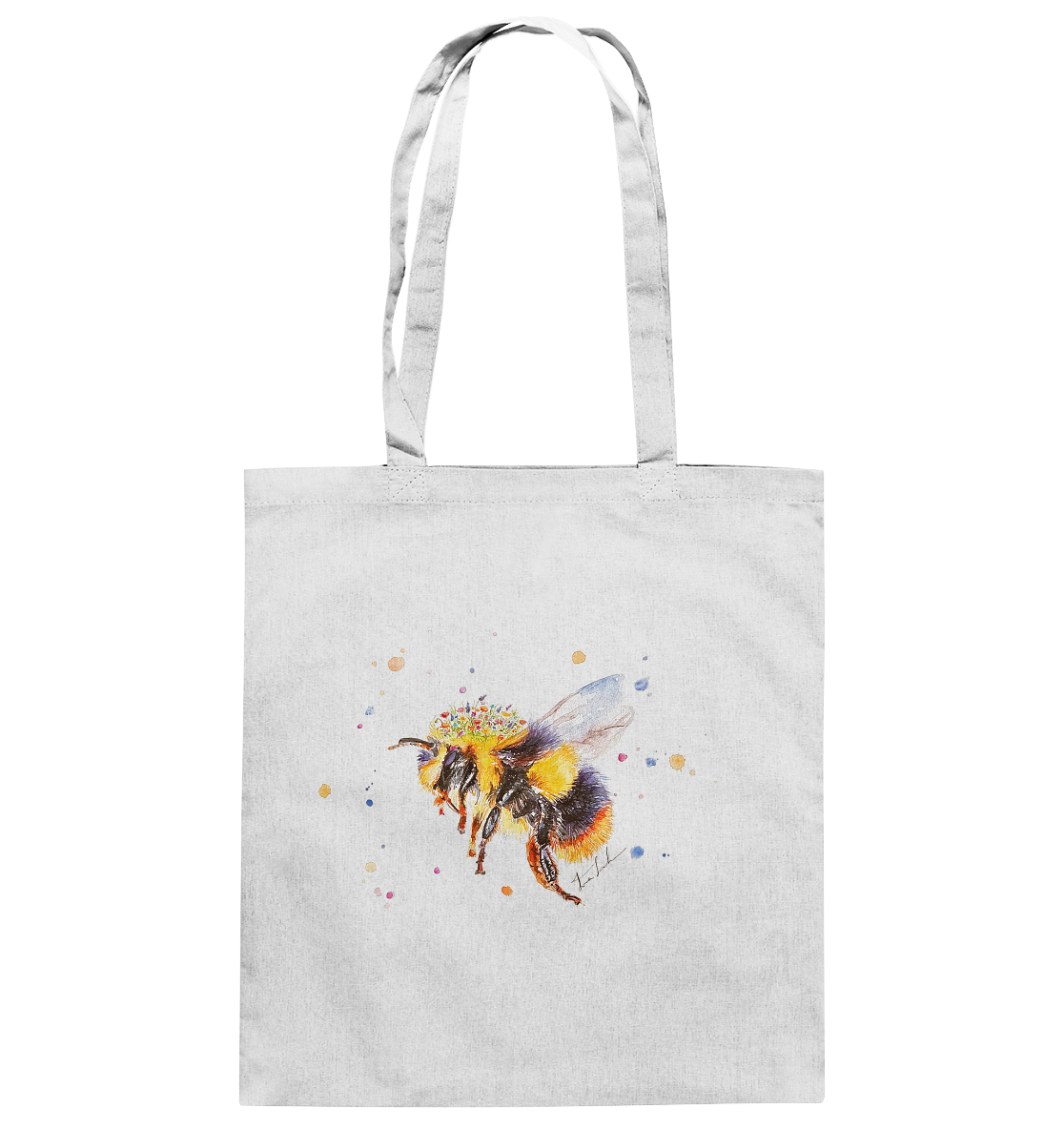 Blumenbiene - Baumwolltasche