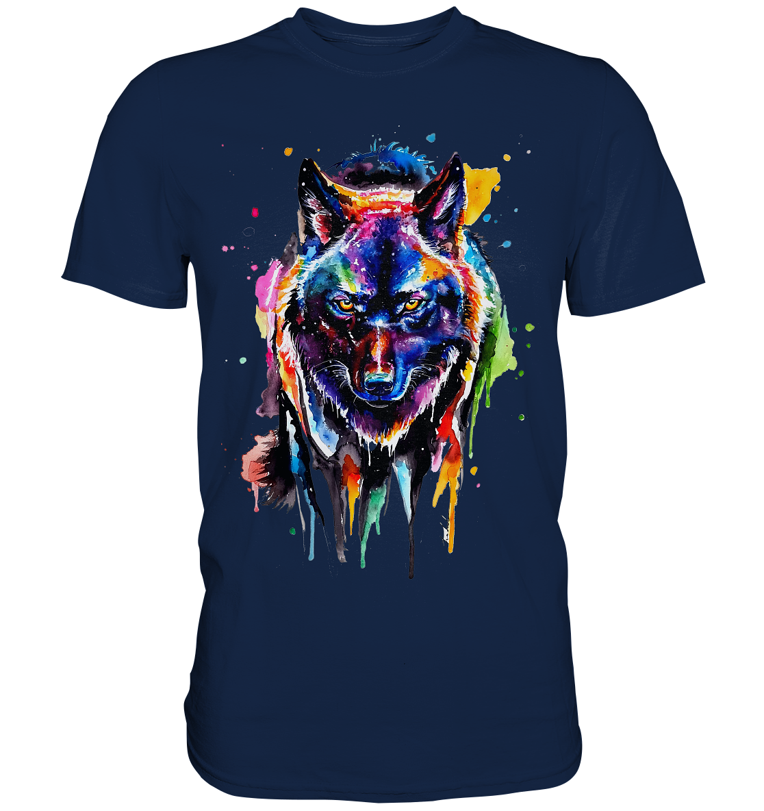 Bunter schwarzer Wolf - Classic Shirt