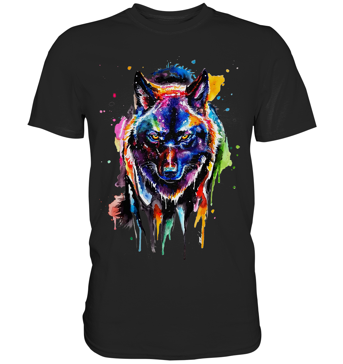 Bunter schwarzer Wolf - Classic Shirt