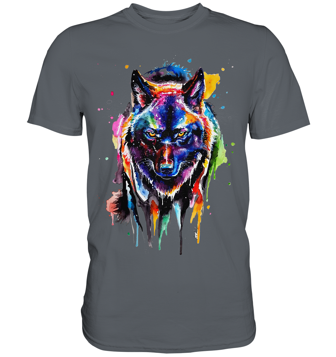 Bunter schwarzer Wolf - Classic Shirt