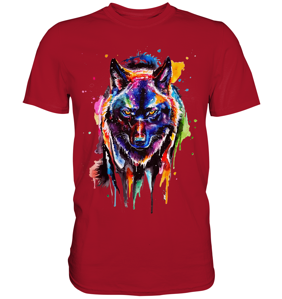 Bunter schwarzer Wolf - Classic Shirt