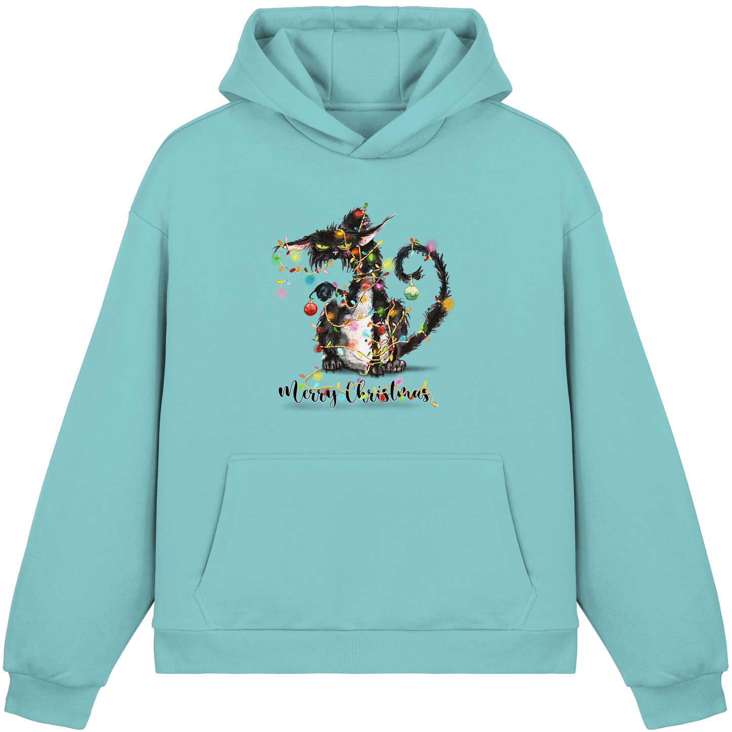F*U-Cat - Merry Christmas - Fluffy Boxcut Hoodie