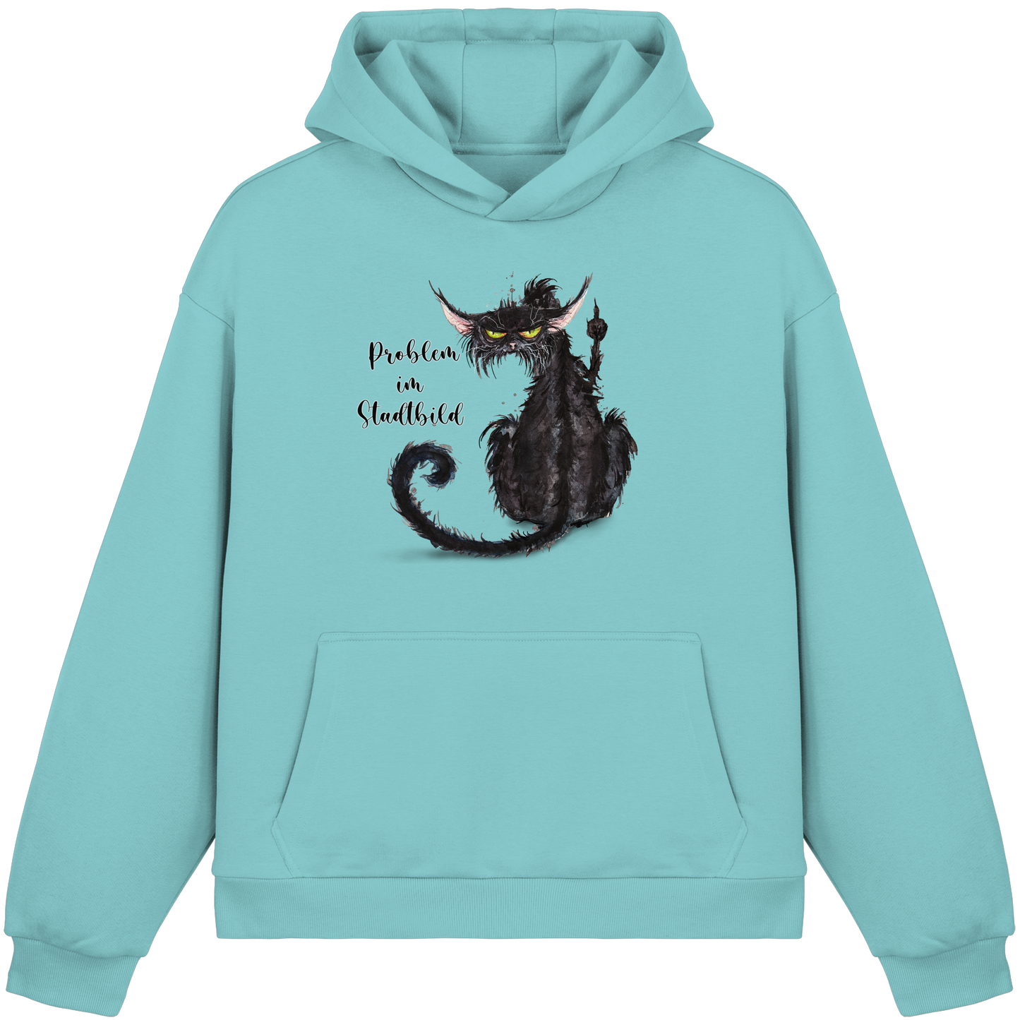 F*U-Cat - Problem im Stadtbild - Fluffy Boxcut Hoodie