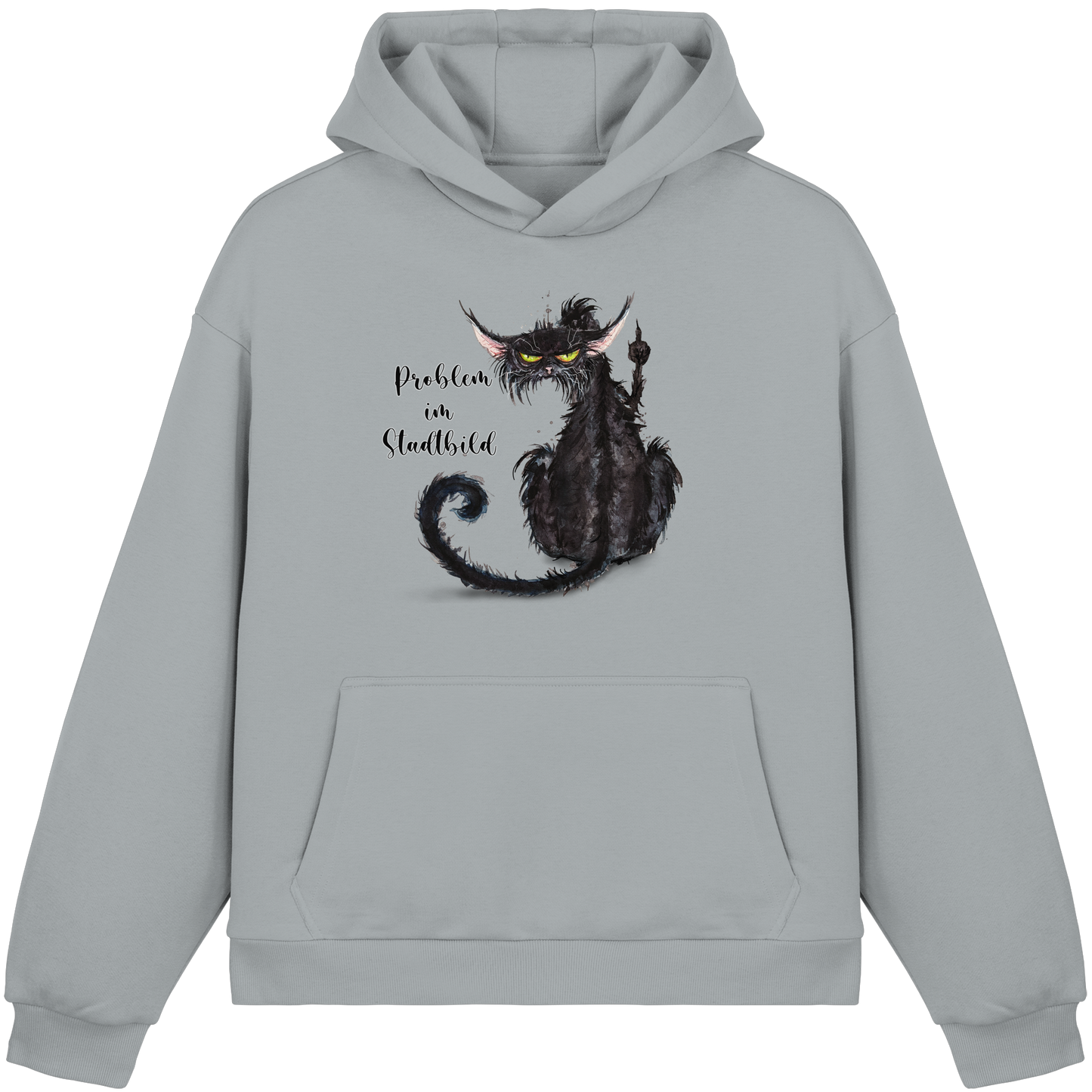 F*U-Cat - Problem im Stadtbild - Fluffy Boxcut Hoodie