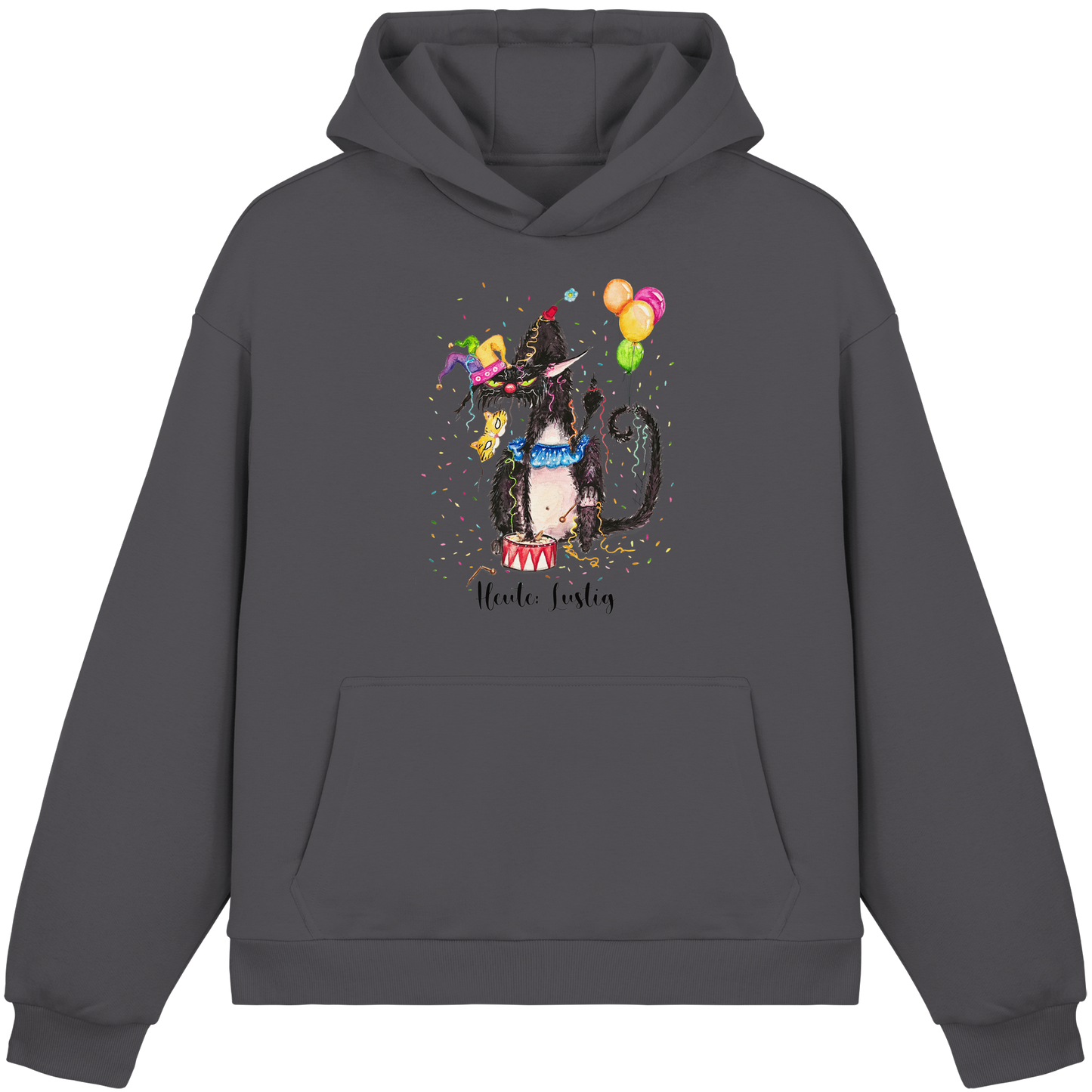 Lustige F*U-Cat - Fluffy Boxcut Hoodie