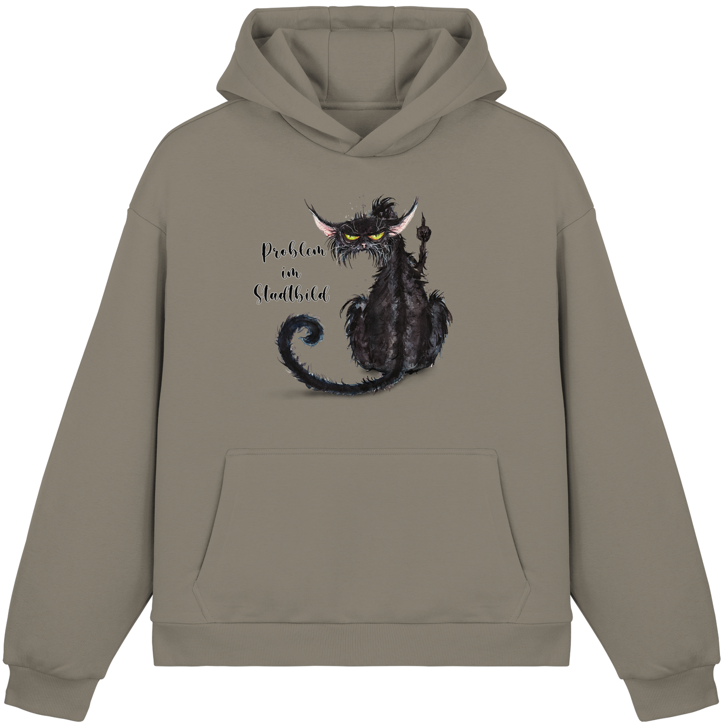 F*U-Cat - Problem im Stadtbild - Fluffy Boxcut Hoodie