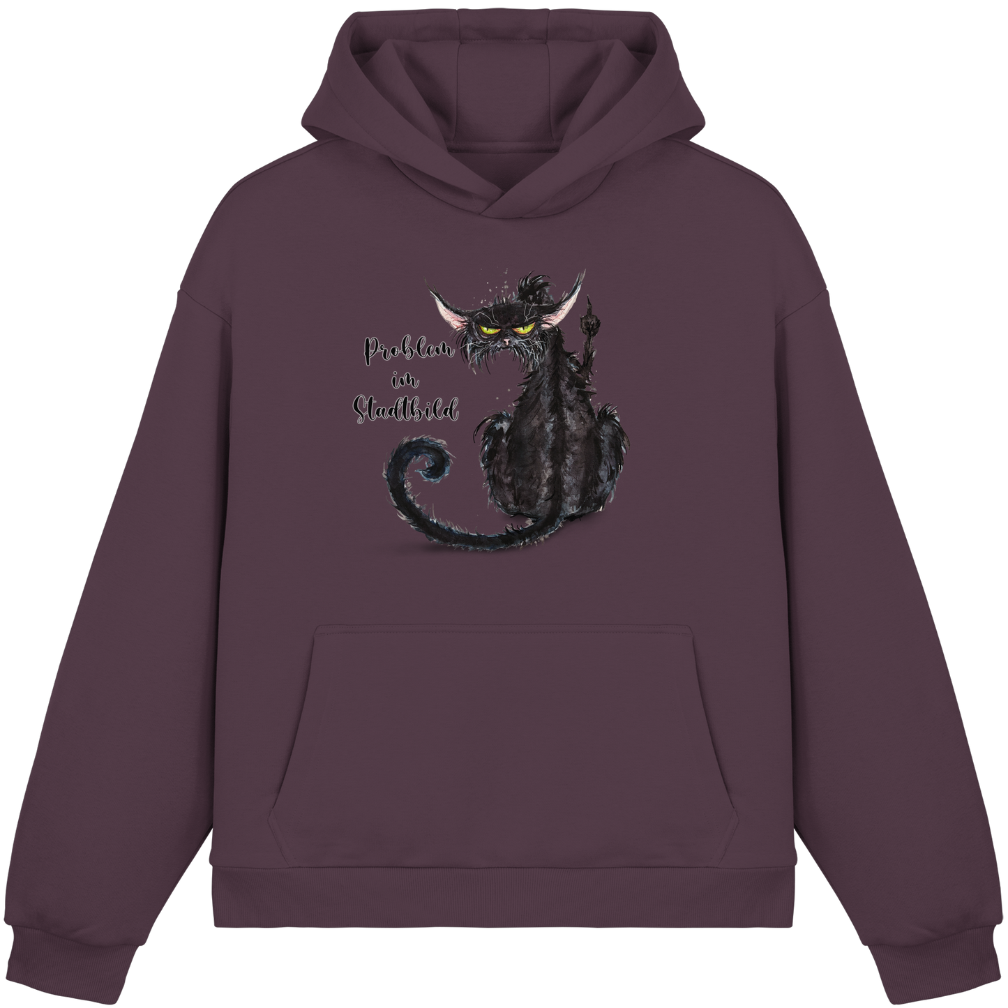 F*U-Cat - Problem im Stadtbild - Fluffy Boxcut Hoodie