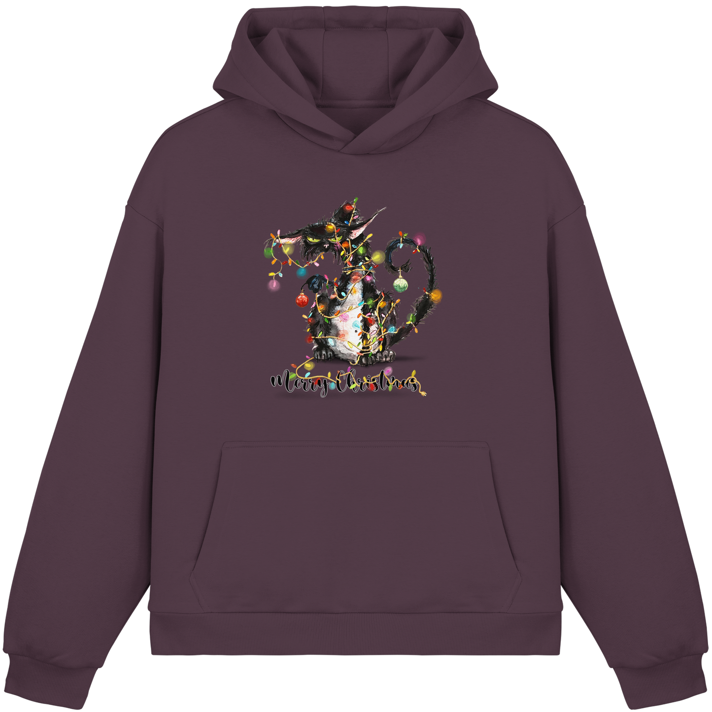 F*U-Cat - Merry Christmas - Fluffy Boxcut Hoodie