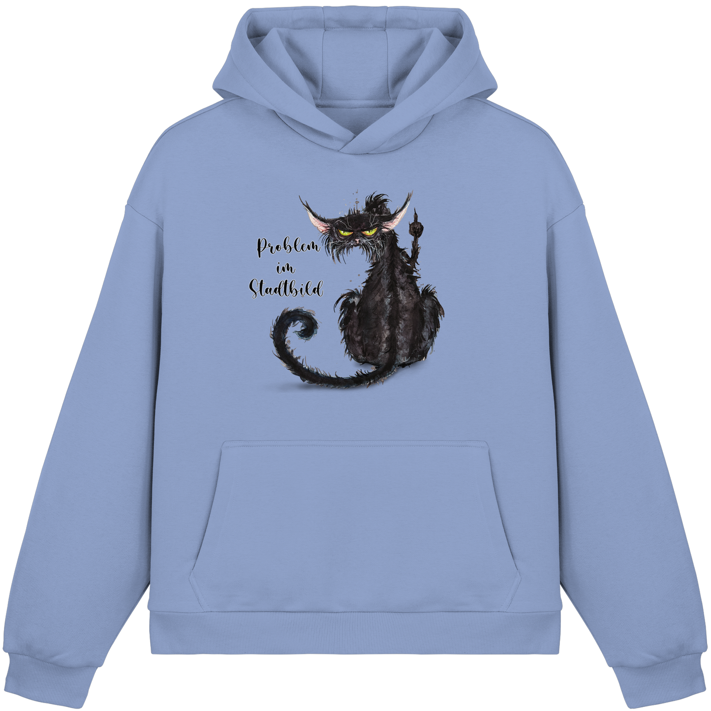 F*U-Cat - Problem im Stadtbild - Fluffy Boxcut Hoodie