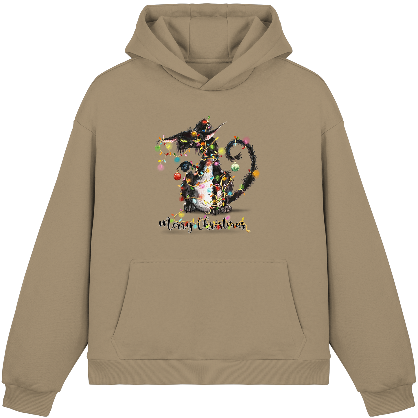 F*U-Cat - Merry Christmas - Fluffy Boxcut Hoodie