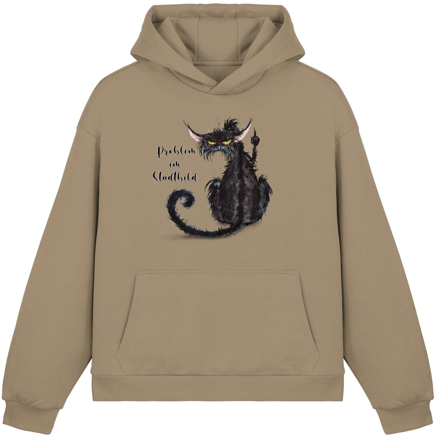 F*U-Cat - Problem im Stadtbild - Fluffy Boxcut Hoodie