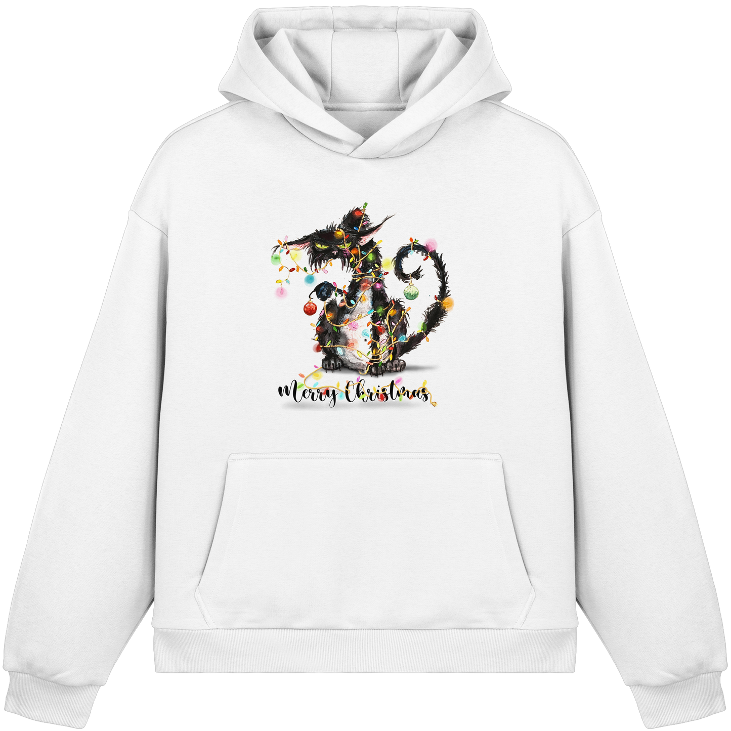 F*U-Cat - Merry Christmas - Fluffy Boxcut Hoodie