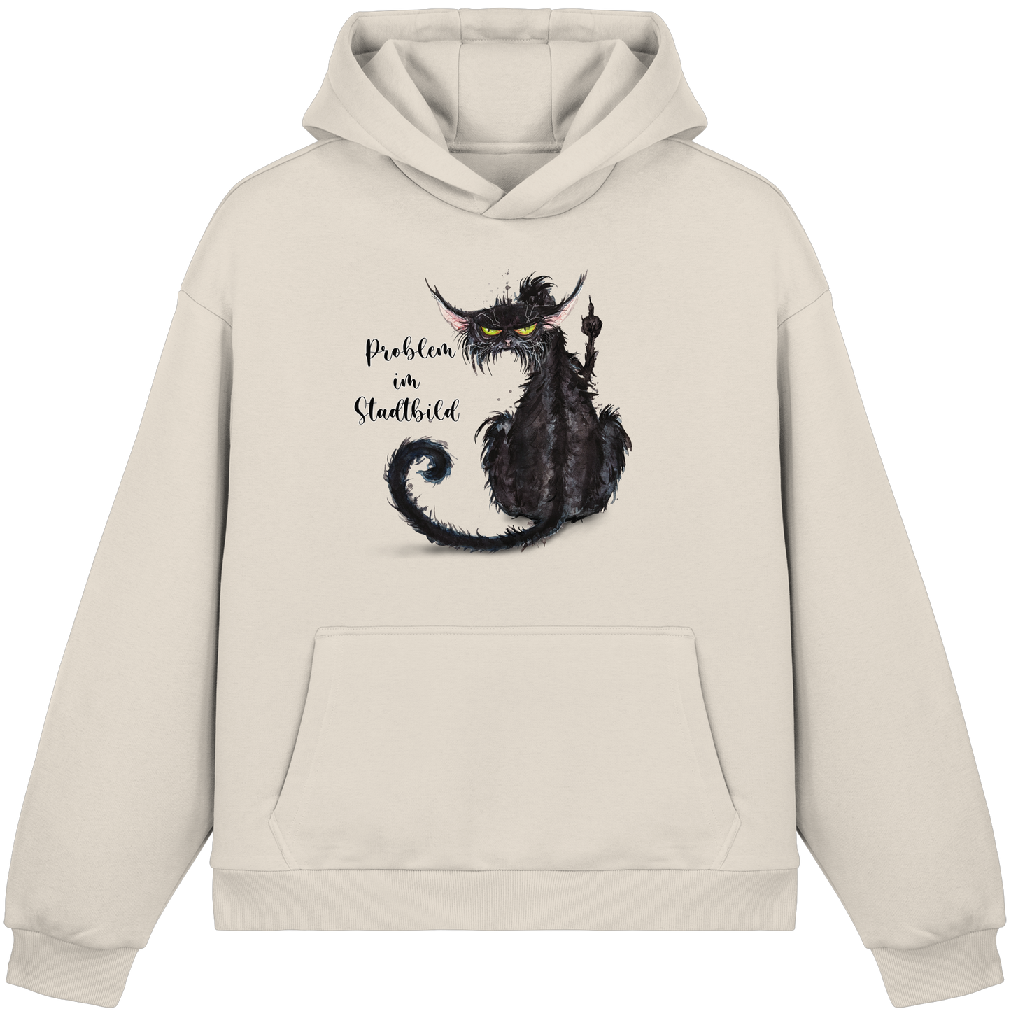 F*U-Cat - Problem im Stadtbild - Fluffy Boxcut Hoodie