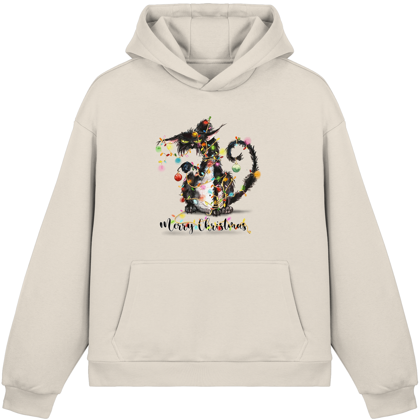 F*U-Cat - Merry Christmas - Fluffy Boxcut Hoodie