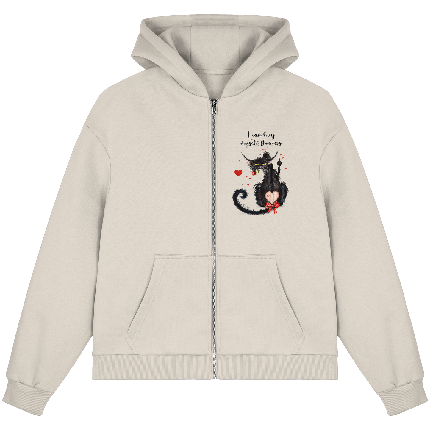 Feministische Valentins - F**U-Cat - Fluffy Boxcut Zipper