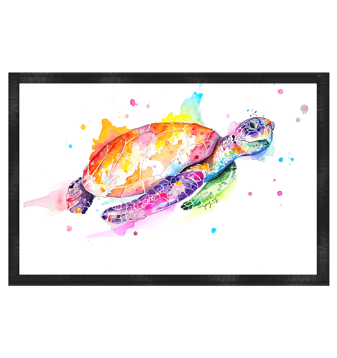 Bunte Meeresschildkröte - Fußmatte 60x40cm