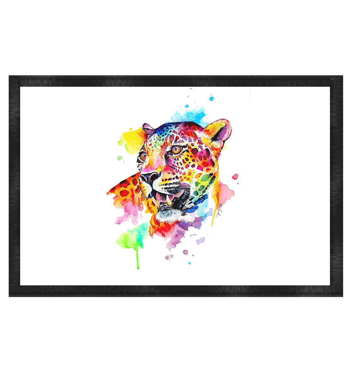 Bunter Leopard - Fußmatte 60x40cm