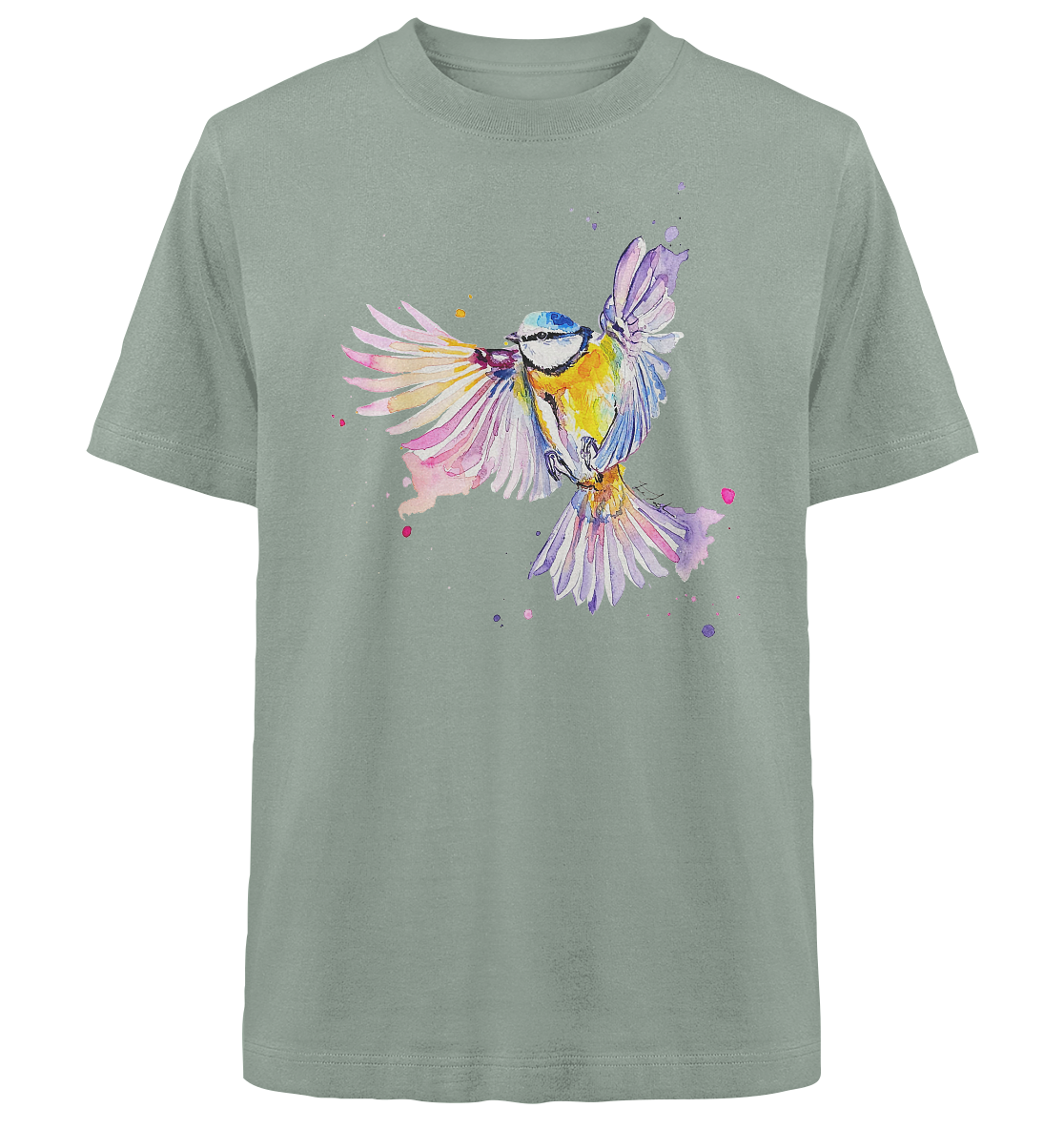 Motiv Blaumeise - Heavy Oversized Organic Shirt