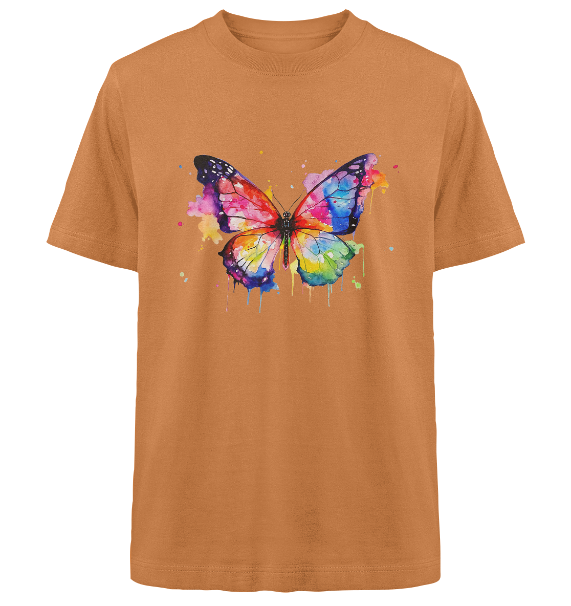 Motiv farbenfroher Schmetterling - Heavy Oversized Organic Shirt