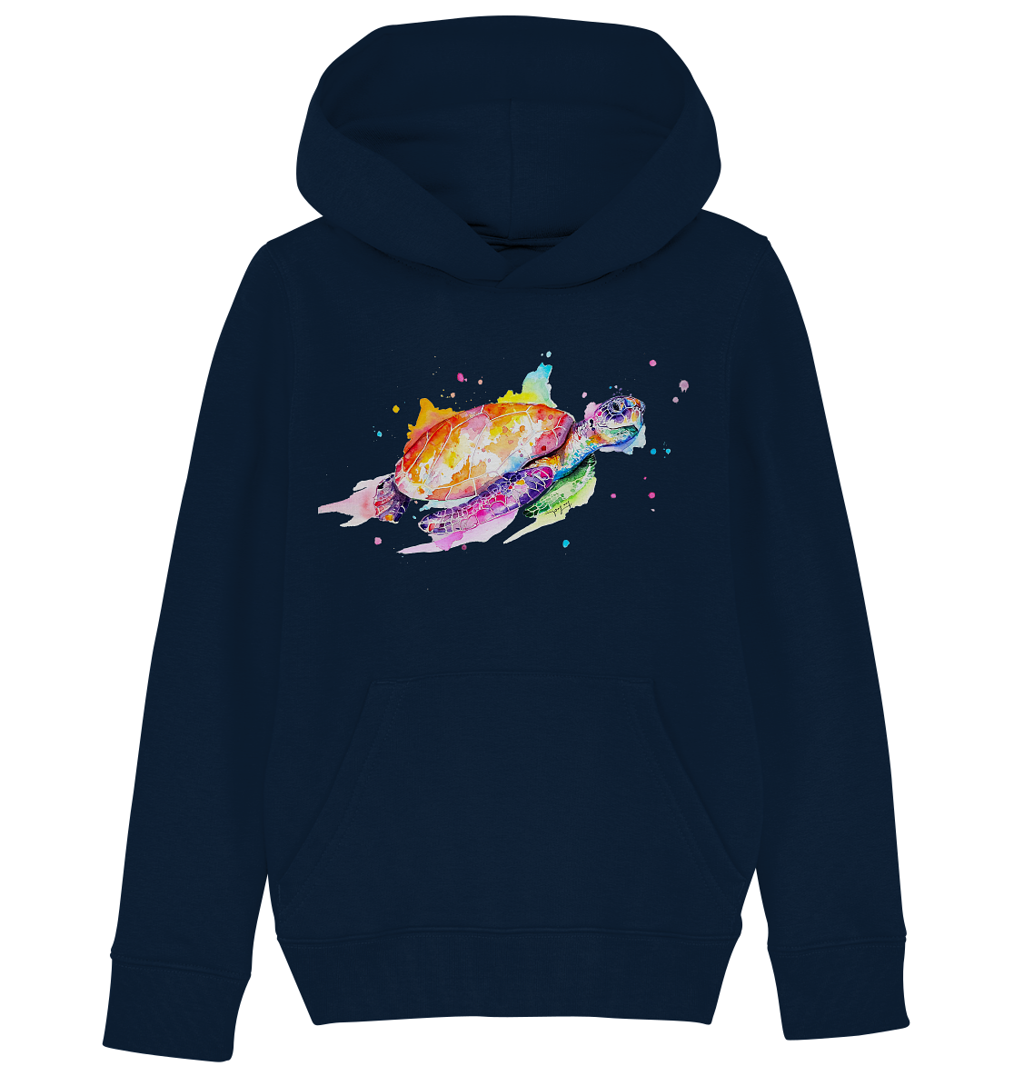 Bunte Meeresschildkröte - Kids Organic Hoodie