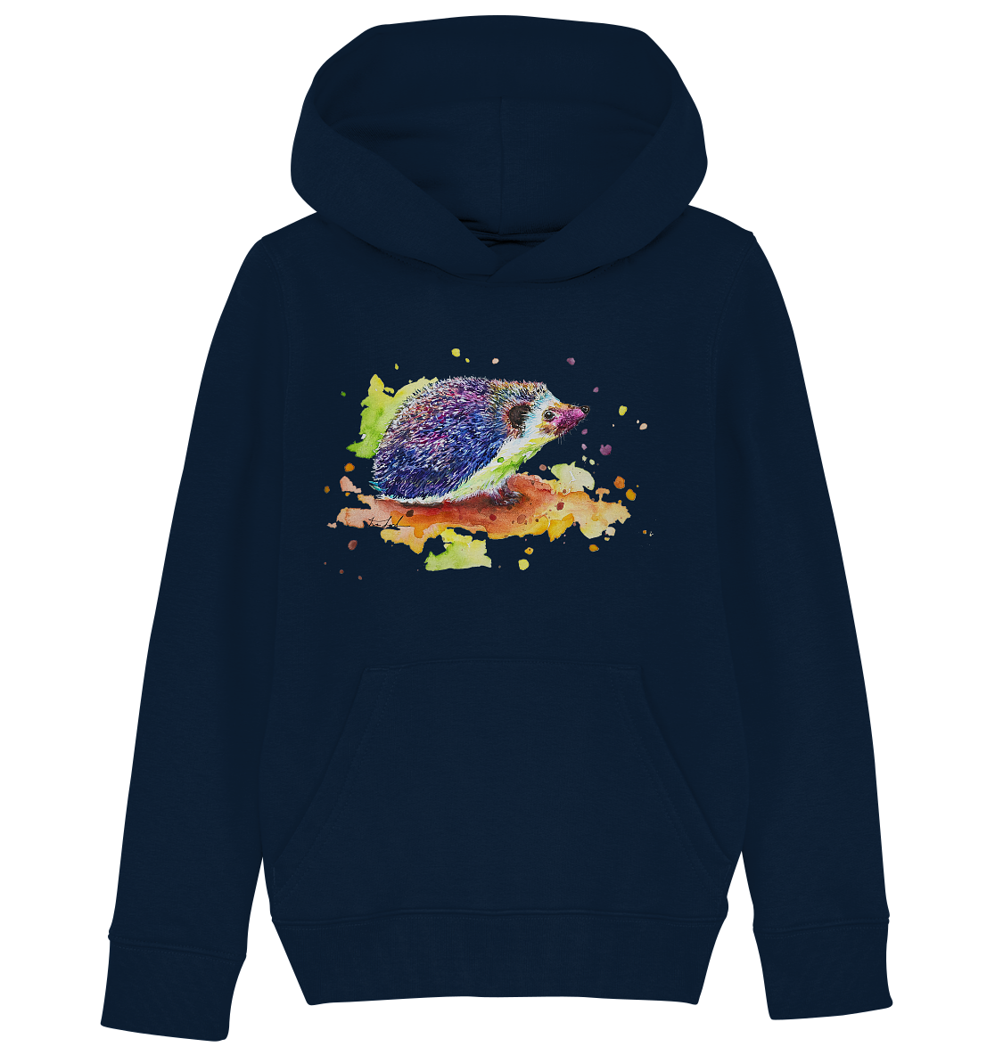 Motiv farbenfroher Igel - Kids Organic Hoodie
