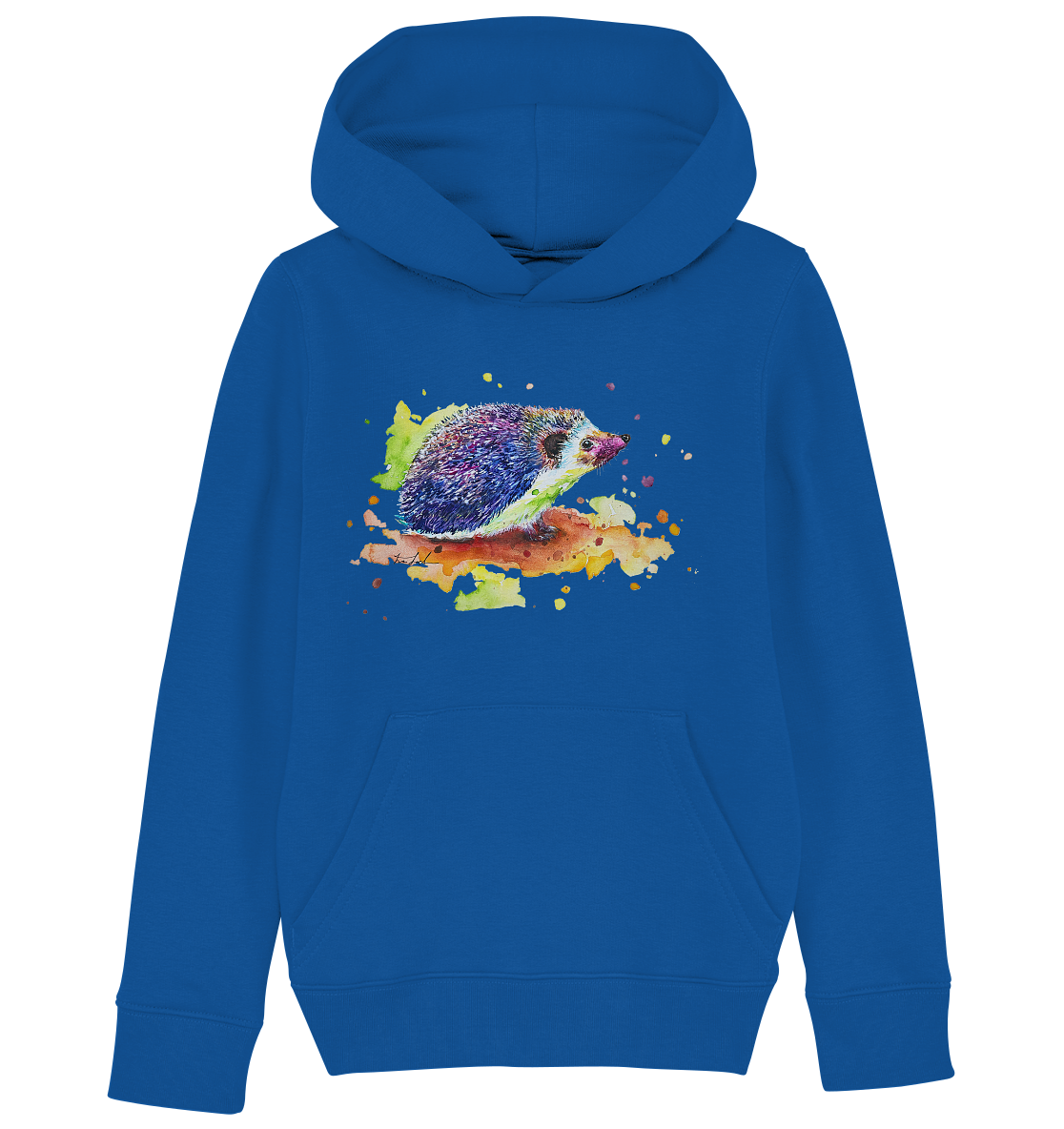 Motiv farbenfroher Igel - Kids Organic Hoodie