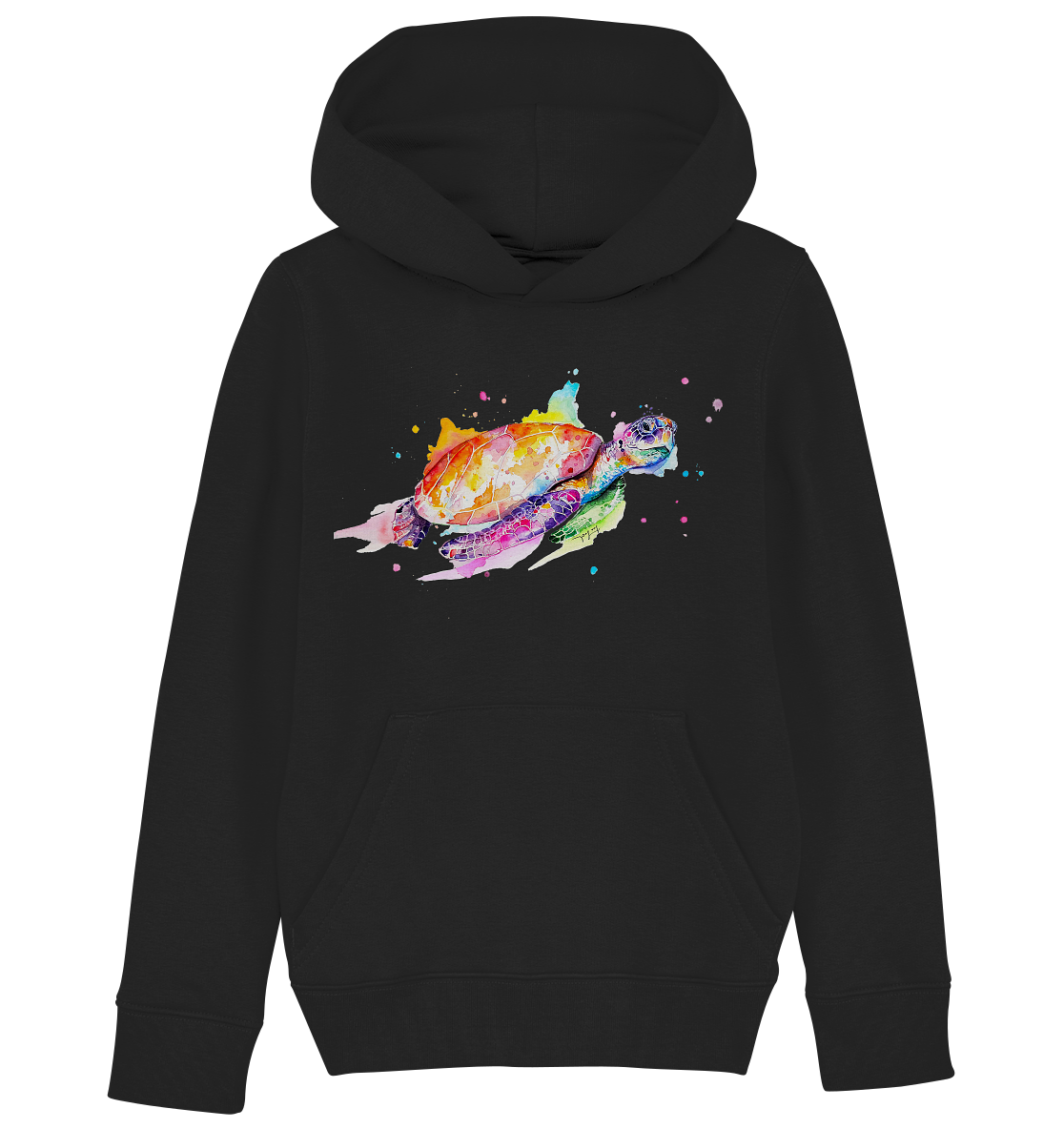 Bunte Meeresschildkröte - Kids Organic Hoodie