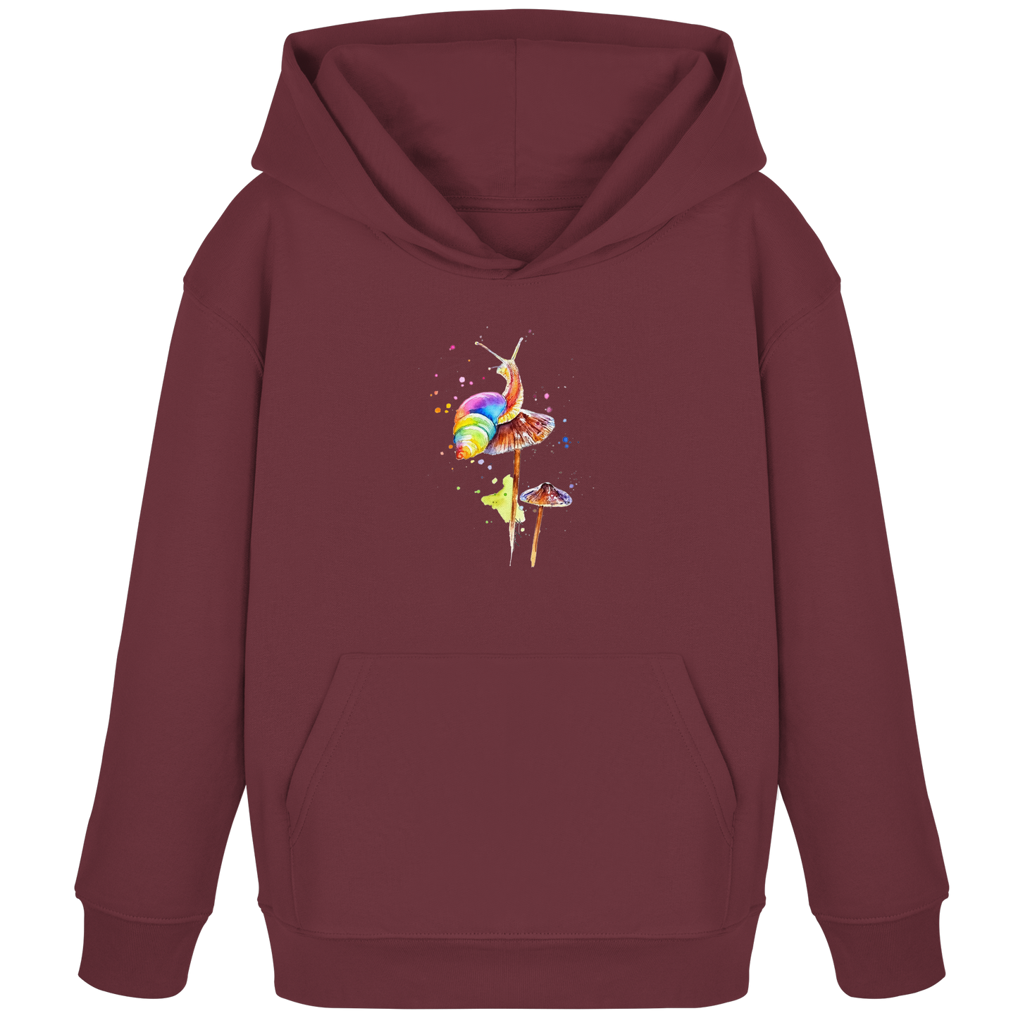 Schnecke auf Pilzen - Kids Organic Hoodie