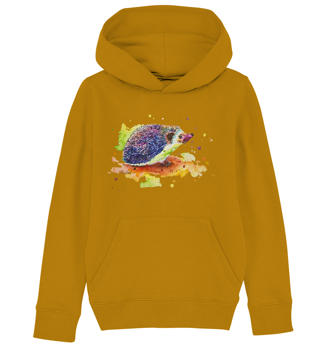 Motiv farbenfroher Igel - Kids Organic Hoodie