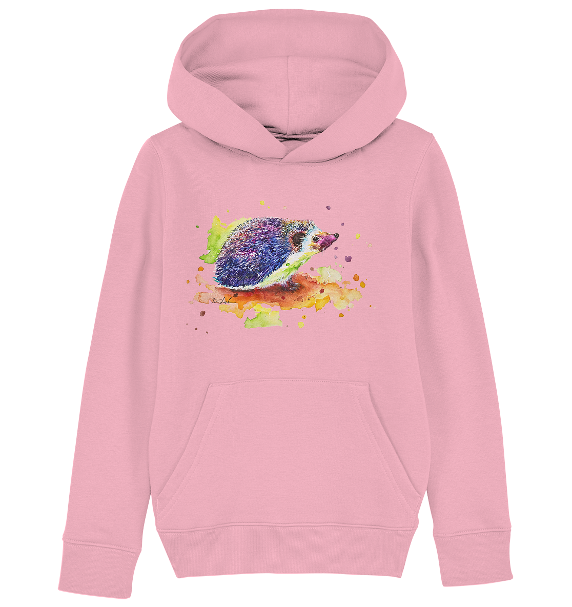 Motiv farbenfroher Igel - Kids Organic Hoodie