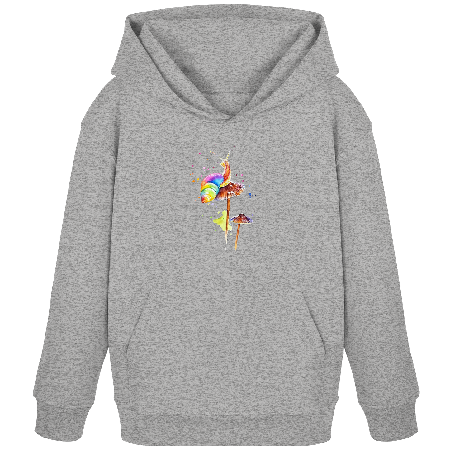 Schnecke auf Pilzen - Kids Organic Hoodie