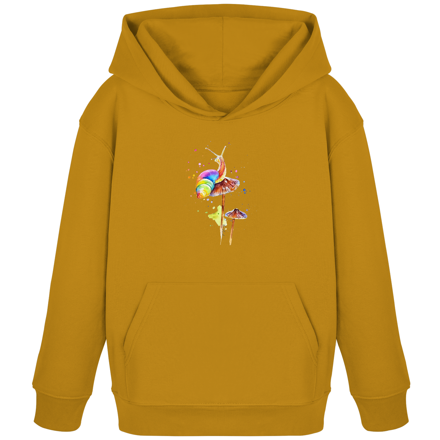 Schnecke auf Pilzen - Kids Organic Hoodie
