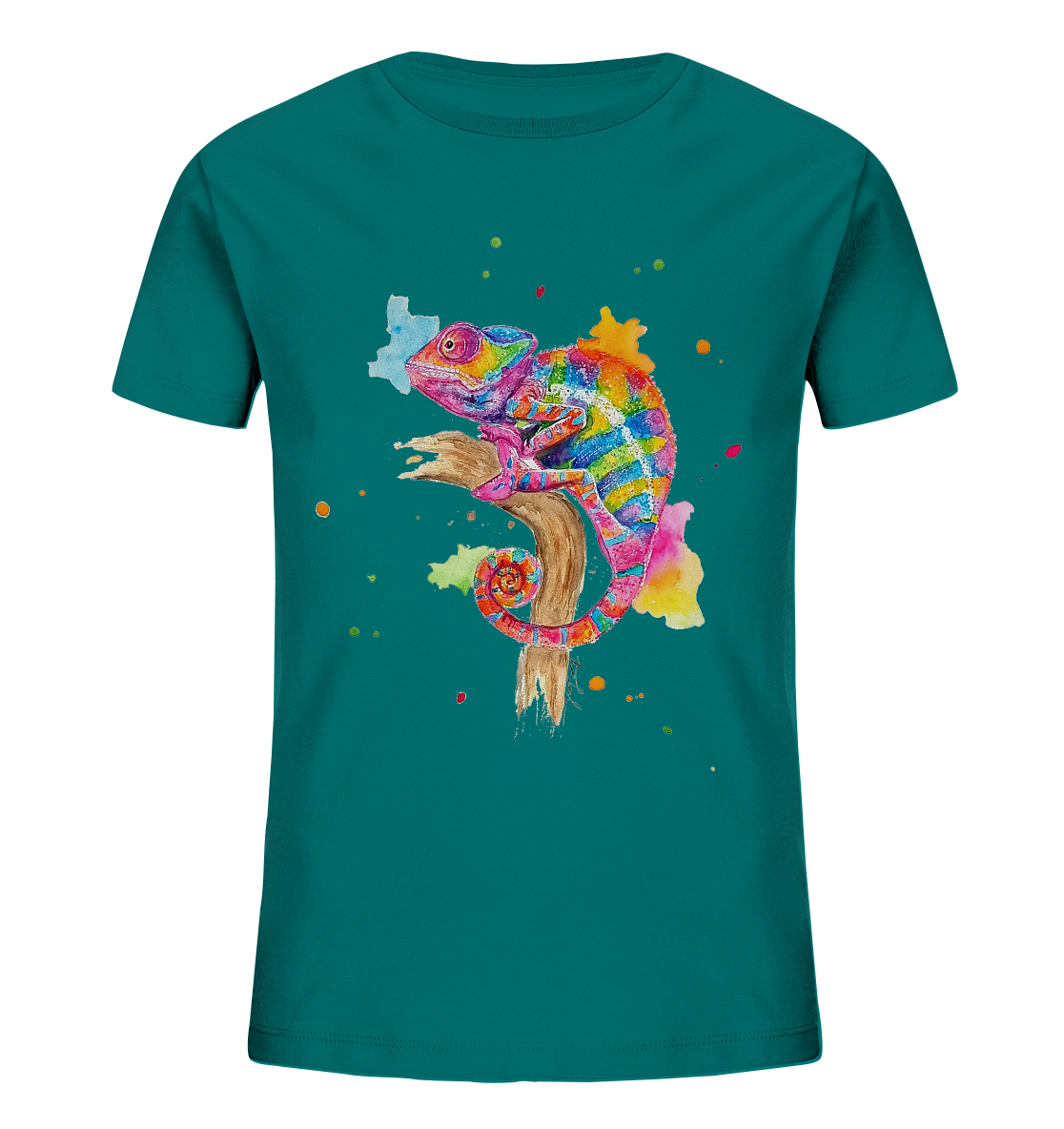 Buntes Chamäleon - Kids Organic Shirt