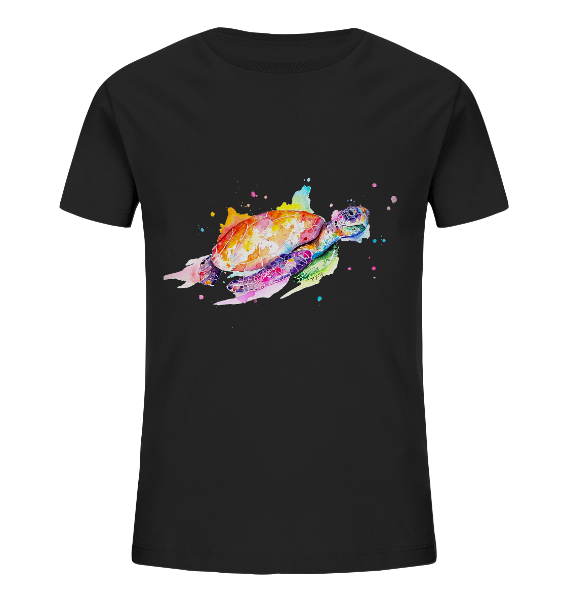 Bunte Meeresschildkröte - Kids Organic Shirt