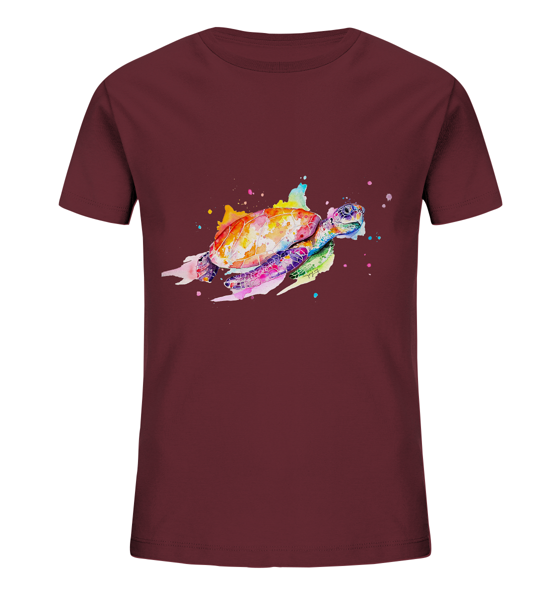 Bunte Meeresschildkröte - Kids Organic Shirt